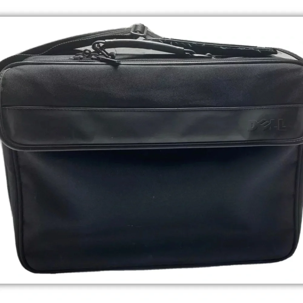 Dell 17”x13” Business Travel Laptop Padded Bag Premium Black canvas Deluxe